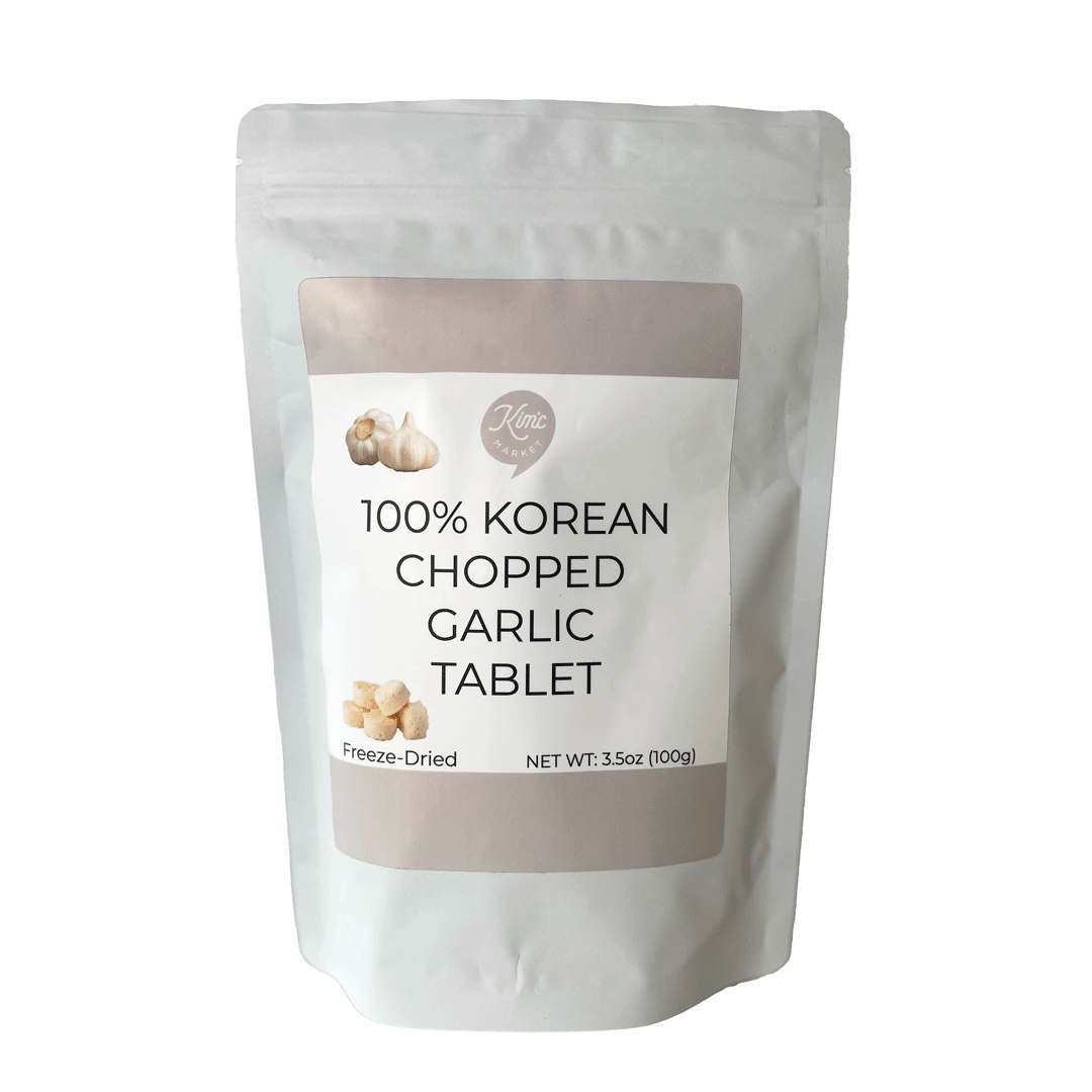 Freeze-dried chopped garlic tablet pouch, white stand-up bag