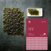 Dried seaweed sheets, dark green, in red package