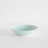 Light mint pasta bowl, shallow round shape