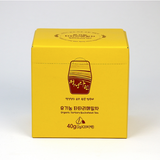 Organic Tartary buckwheat tea box, yellow carton with handle graphic