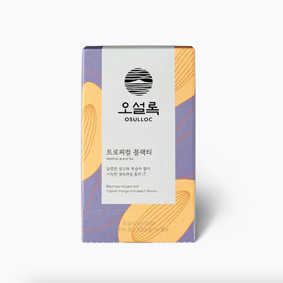 Osulloc tea box, Tropical Black Tea with mango and peach