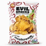 Crunch mushroom chips pouch, sriracha lime flavor, vegan and gluten-free