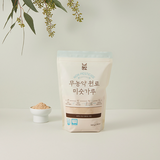 Pesticide-free multi-grain powder pouch, standing upright with label