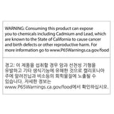 California Proposition 65 food warning panel with P65Warnings.ca.gov link