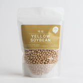 Yellow soybeans in resealable pouch