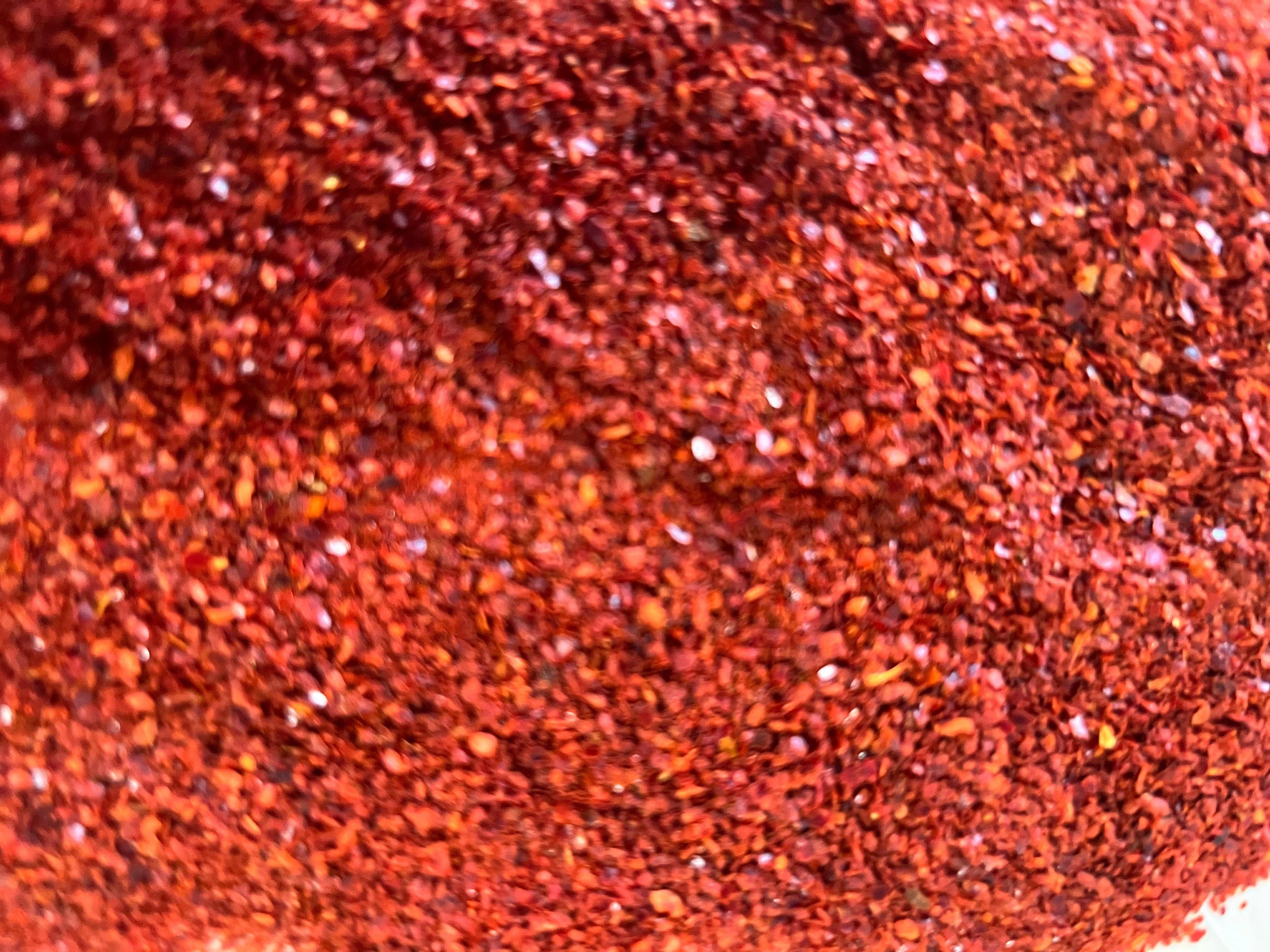 Gochugaru (Korean chili powder) fine red spice granules