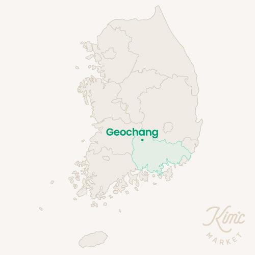 Geochang location map for three colored noodles case