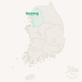 Goyang, Korea rice origin map illustration