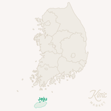 Jeju Green Tangerine Extract case of 24, Jeju location map logo