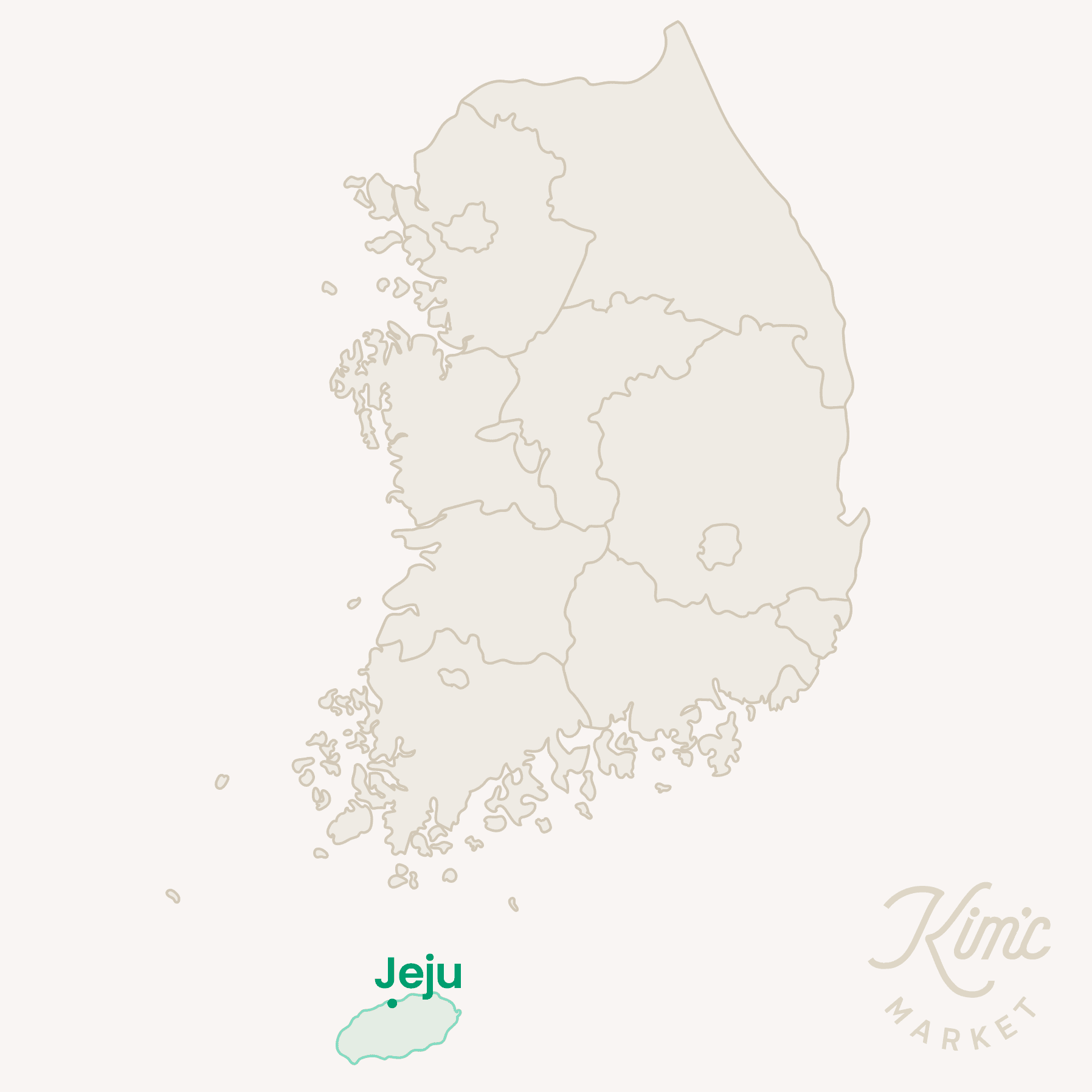 Jeju island map icon for traditional fish sauce
