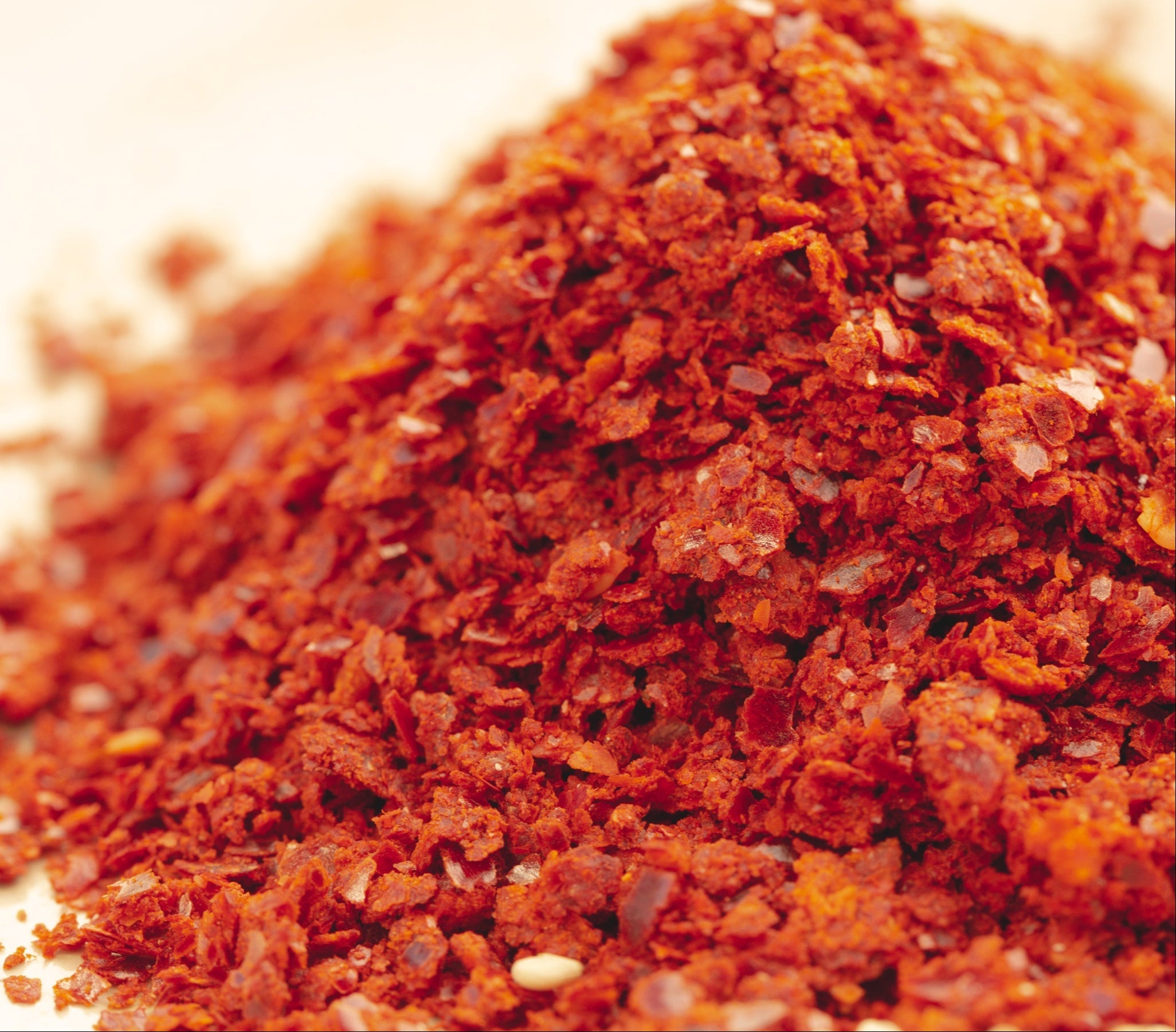 Red-orange ssamjang paste, finely textured close-up